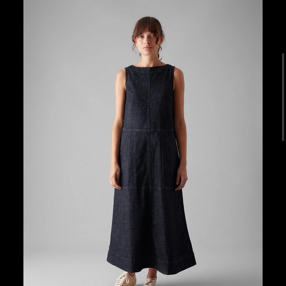 ISO Toast panelled indigo demin dress - Picture 1 of 3